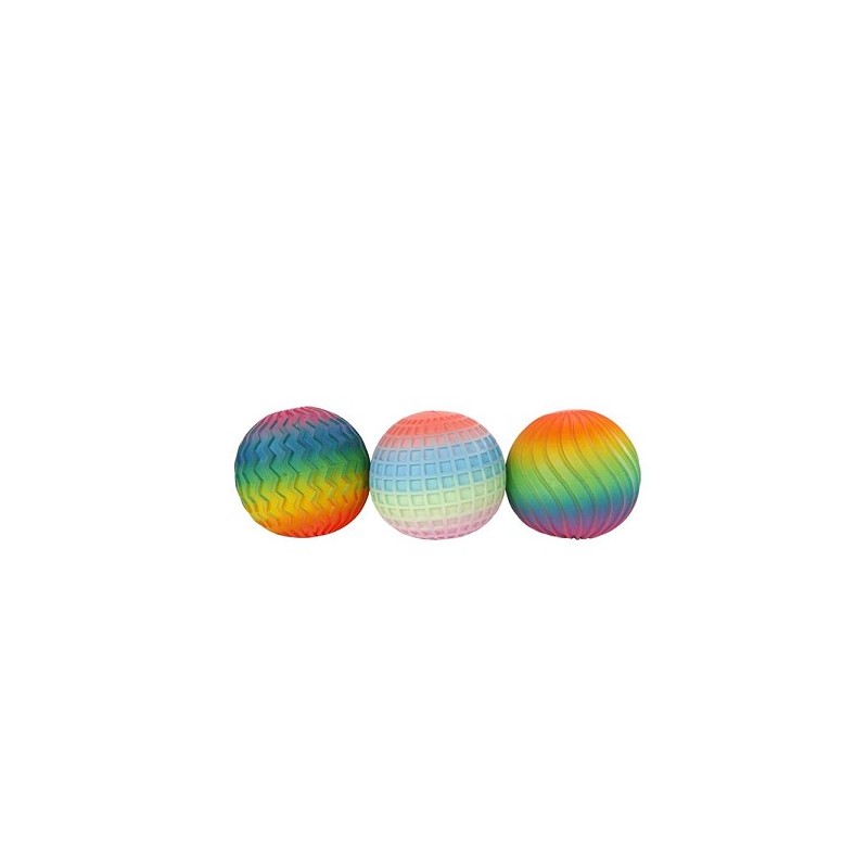 Fidget rainbow ribbel squeeze bal 7cm
