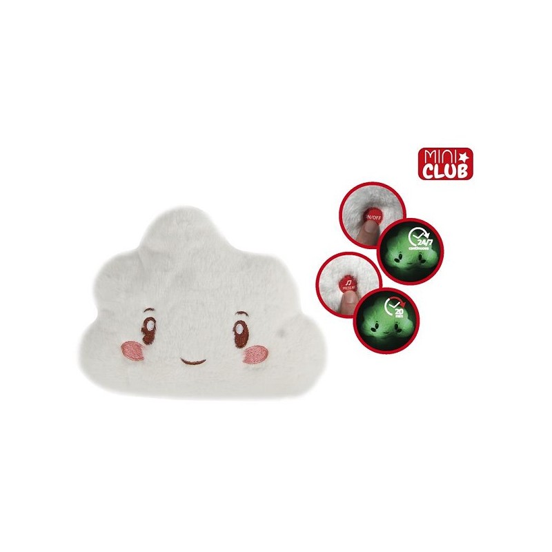Mini Club nachtlamp pluche met licht en 2 functies 25x18cm