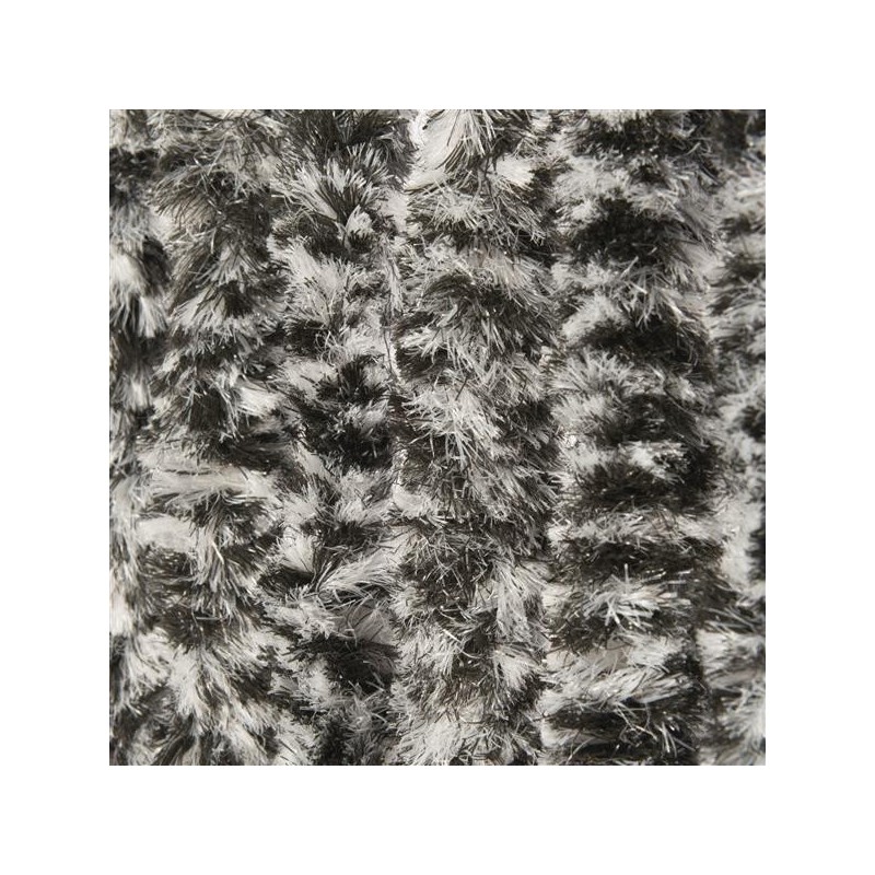 Rideau de porte queue de chat 100x240cm noir/blanc/gris