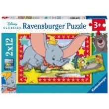 Puzzle Ravensburger Disney Classics : L'aventure appelle 2x12 pièces