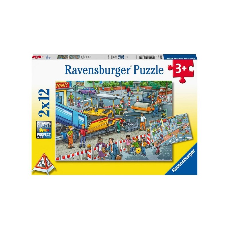 Ravensburger puzzel Werk aan de weg 2x12 stukjes