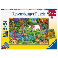 Ravensburger puzzle Forêt magique 2x24 pièces