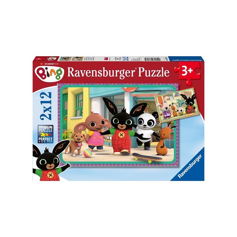 Puzzle Ravensburger BB : L'aventure de Bing 2x12 pièces