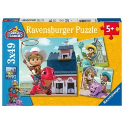 Ravensburger puzzel Dino Ranch 3x49 stukjes