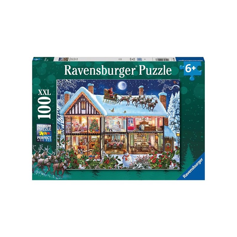 Ravensburger puzzel Kerstmis thuis 100 stukjes