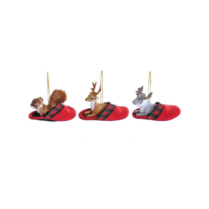 Hanger dier in pantoffel 13cm