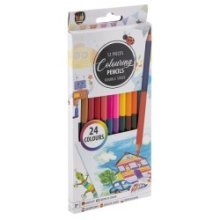 Grafix Lot de 12 crayons de couleur Duo dans un étui cartonné