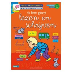 Deltas Cahier de jeu et d'exercices avec autocollants de récompense (6-7 ans) - J'apprends à bien lire et à écrire