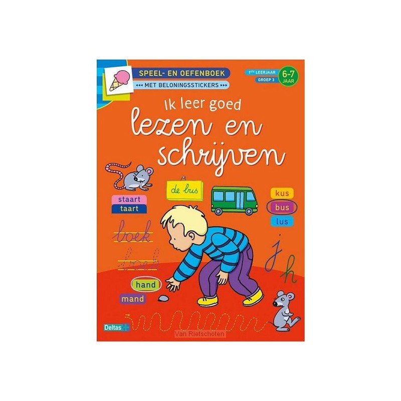 Deltas Speel- en oefenboek met beloningsstickers (6-7 j.) - Ik leer goed lezen en schrijven