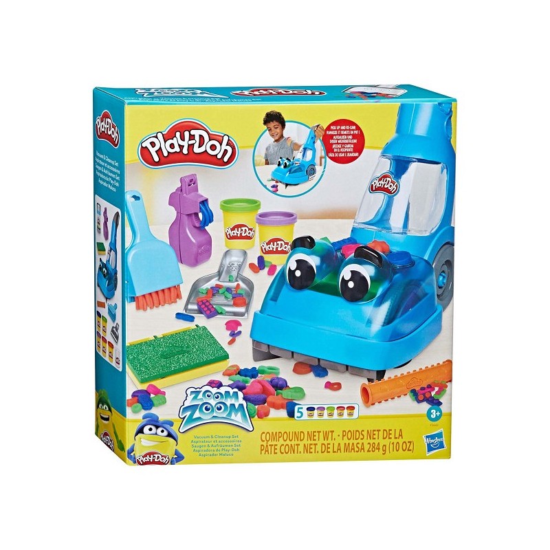 Hasbro Play-Doh Zoom Zoom Aspirateur et kit de nettoyage