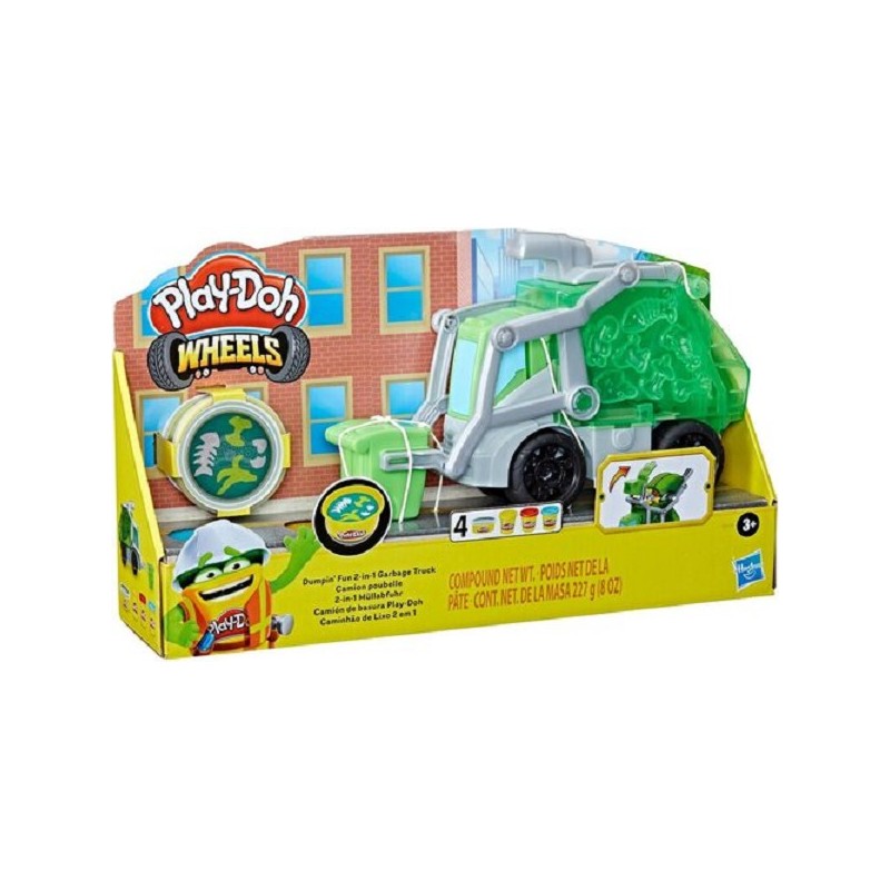 Hasbro Play-Doh Dumpin Fun Camion poubelle 2 en 1