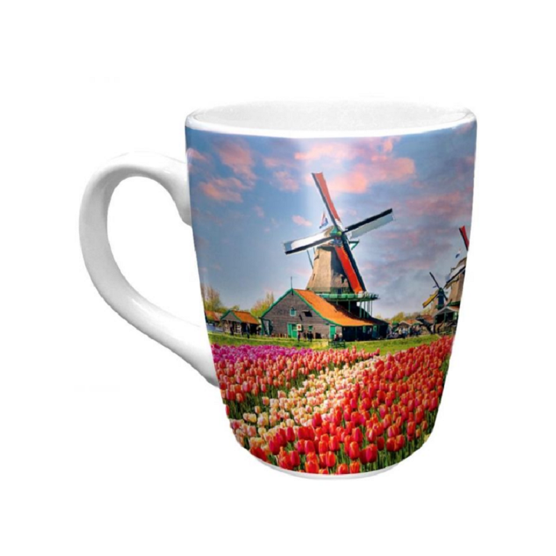 Mug relax Holland champ de tulipes avec moulin Ø8,5x10,5cm