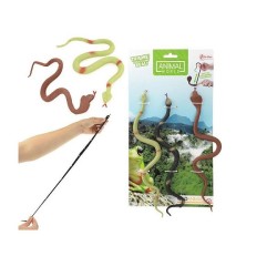 Toi Toys 3 Super stretchy slangen op kaart 27cm