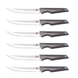 BerlingerHaus Set de couteaux à steak 6 pièces Ligne métallique Édition Carbon Pro