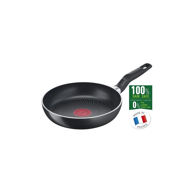 Tefal Start'easy poêle 20 cm, Ronde, Poêle multifonction, Noir, Titane, Aluminium, Thermo-Spot