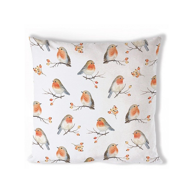 Housse de coussin Ambiente Famille Robin 40x40cm-100% Coton