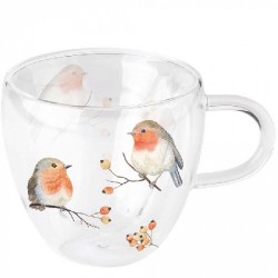 Ambiente Tasse à thé à double paroi Robin Family Ø 10 - h 9,5 cm 250 ml