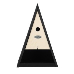 Esschert Design Birdhouse wigwam avec mangeoire noir 26x16xh39cm