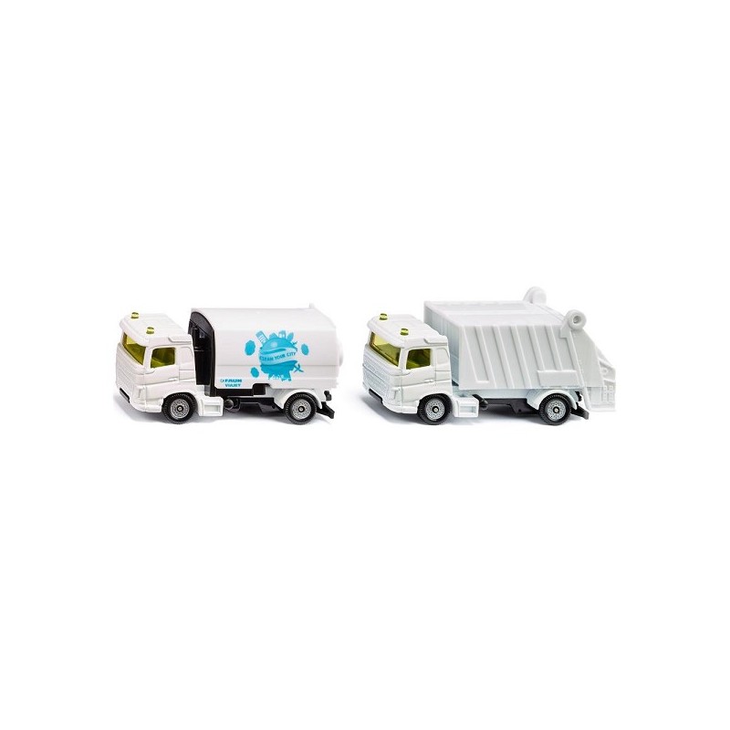 Siku Set balayeuse et camion poubelle pour travaux municipaux 1:87 no 1687