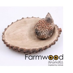 Farmwood animals Voederschaal met egel 16,5x15x6,5cm