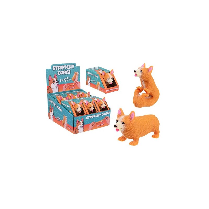 John Toy Stretchy Corgi chien en boîte