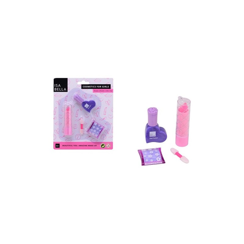 John Toy Isabella make-up set op kaart verkrijgbaar in 4 verschillende uitvoeringen- Afmeting artikel 15 x 2 x 18cm