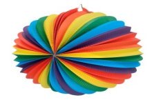 Lanterne ballon en papier arc-en-ciel Ø25cm