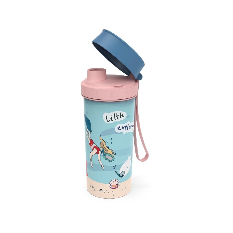 Rotho Schoolbeker To Go Memory Kids 400ml kids explorer girls 76x70x165mm