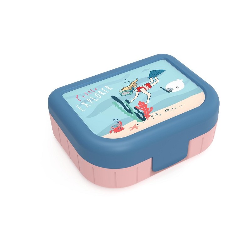 Rotho Lunchbox To Go Memory Kids 1 liter kids explorer girls 166x133x61mm