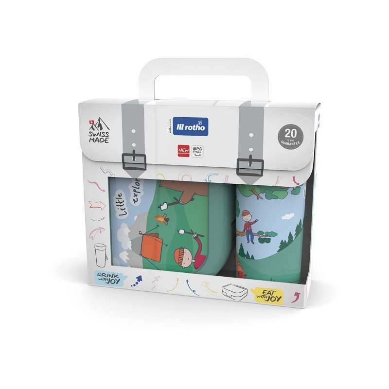 Rotho Lunchbox en Schoolbeker set To Go Memory Kids kids explorer boys