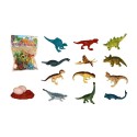 Dinos avec accessoires en sachet 17 pièces 23x19x6cm