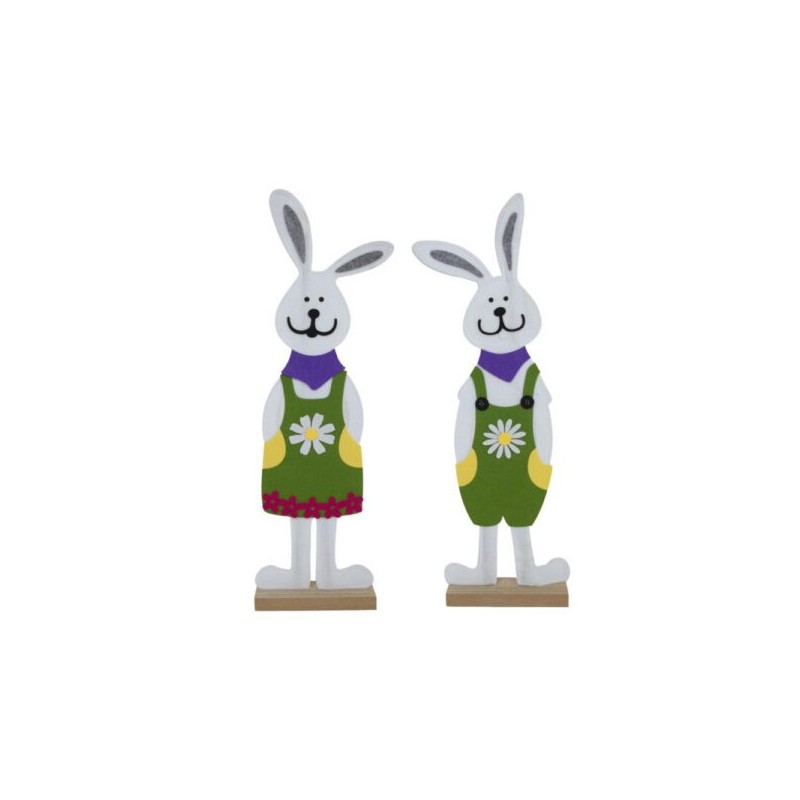 Déco fenêtre feutre lapin de Pâques 51cm femme ou homme