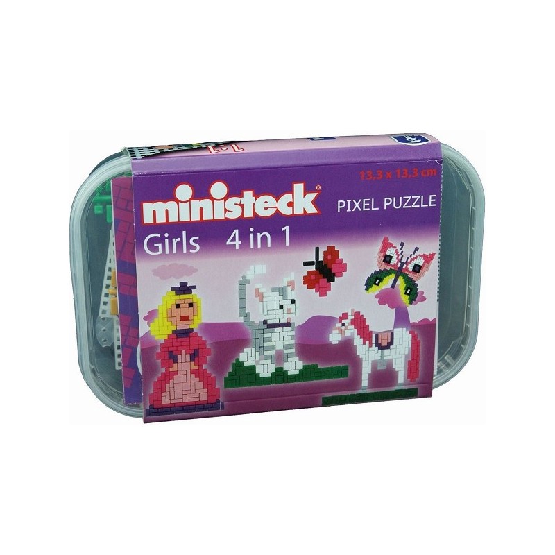 Ministeck Girls 4-en-1 en boîte plastique 500 pièces