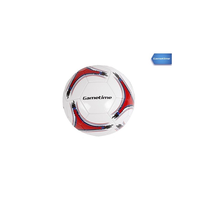 Gametime voetbal synthetisch leer wit maat 5 260-280g