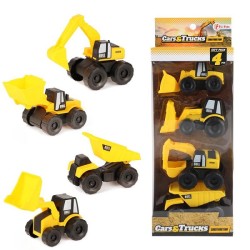 Toi Toys Cars&Trucks Coffret cadeau véhicules de construction 4 pièces