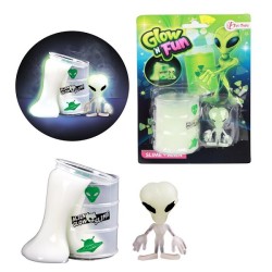 Toi Toys Glow 'n Fun Baril d'huile avec slime phosphorescent + extraterrestre