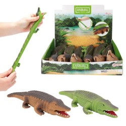 Toi Toys Animal World Crocodile réaliste extensible 18 cm