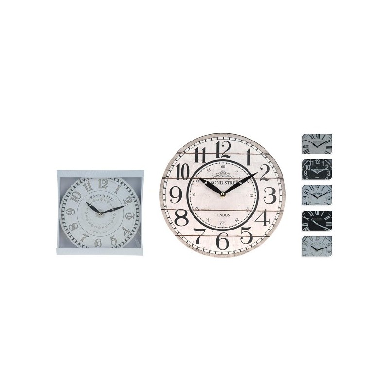 Horloge murale MDF Ø28cm