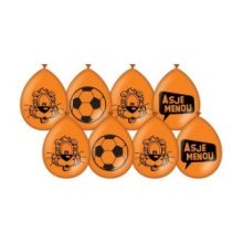 Loeki - Ballons de fête orange sachet de 8 pièces