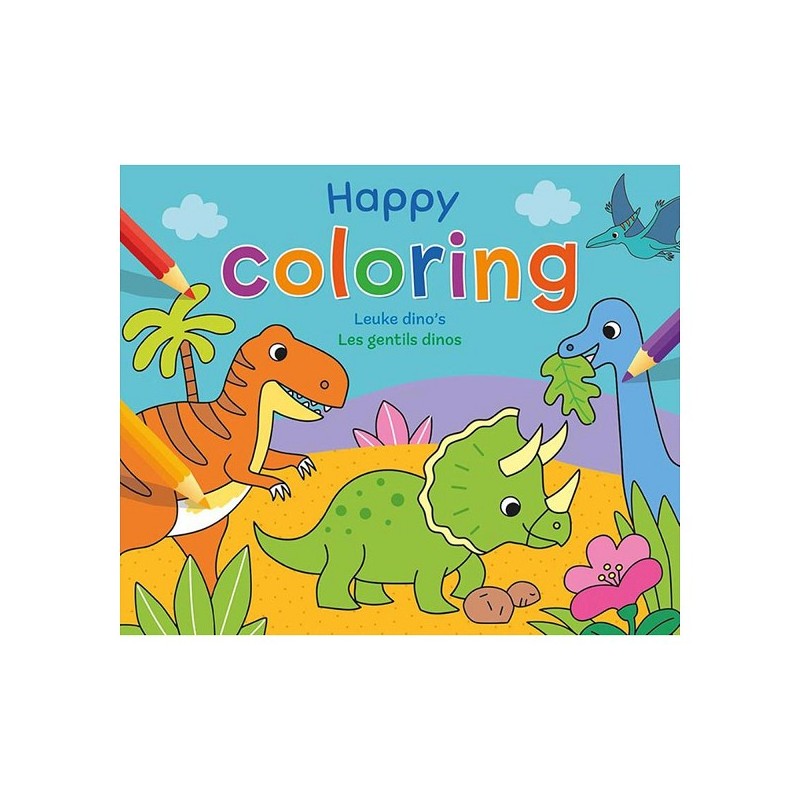 Coloriage Deltas Happy - Dinosaures mignons