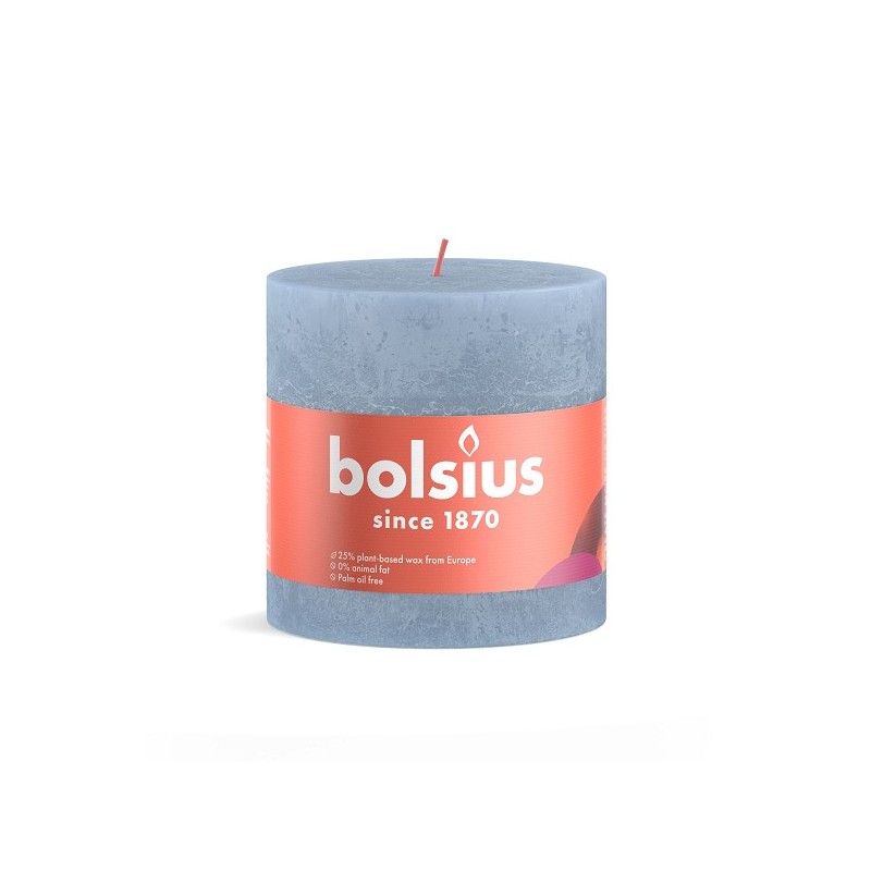 Bolsius Stompkaars 100/100 Rustiek Sky Blue-Lucht Blauw