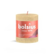 Bougie Pilier Bolsius 80/68 Beige Avoine Rustique - Beige Avoine