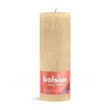 Bougie Pilier Bolsius 190/68 Beige Avoine Rustique - Beige Avoine