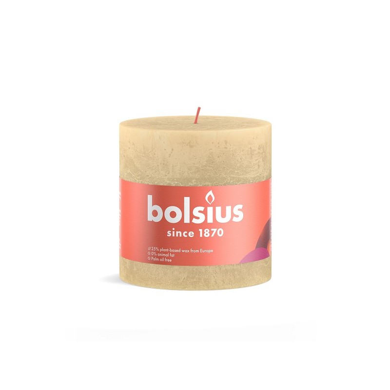 Bolsius Stompkaars 100/100 Rustiek Haver Beige- Oat Beige