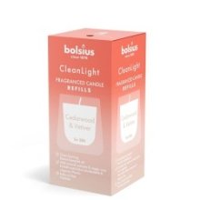Bolsius Clean Light Recharge Parfum 20h Bois de Cèdre & Vétiver boîte de 2 pièces