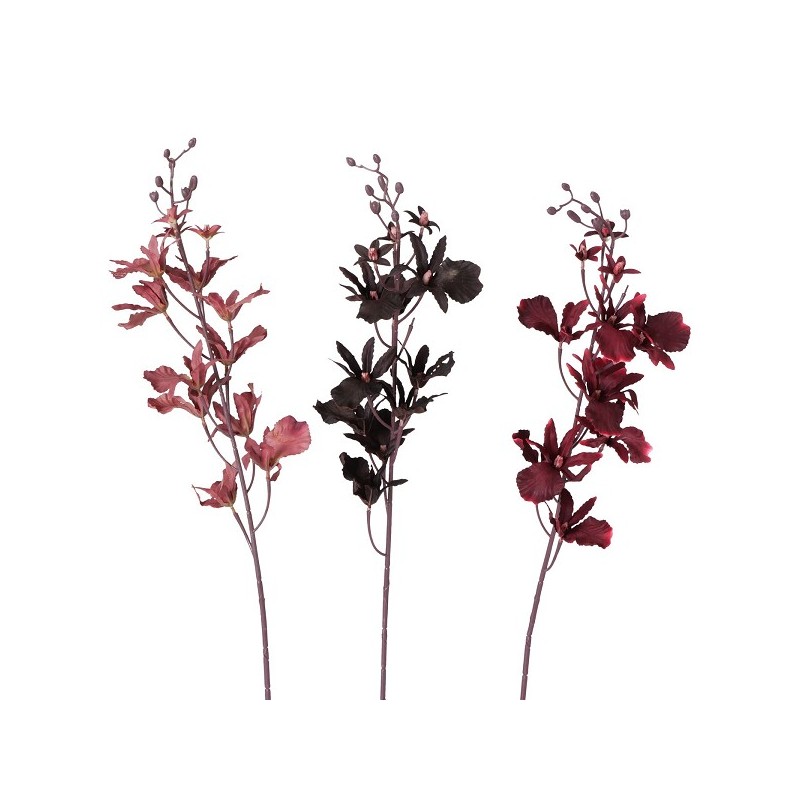 Branche d'orchidée Boltze Home Deco 102 cm disponible en rose, rouge ou violet
