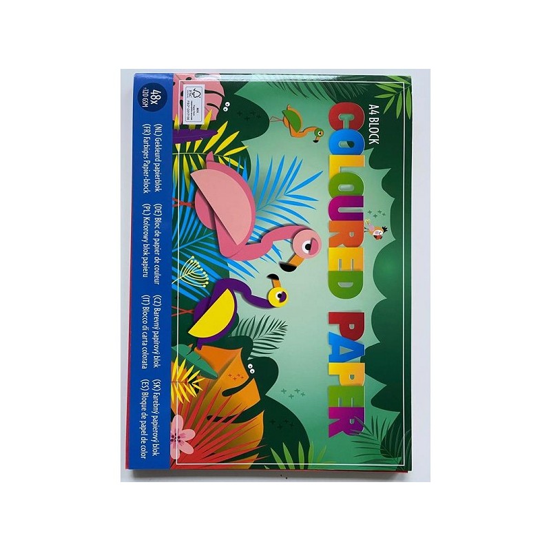 Gekleurd papier 120 grams blok a 48 vel
