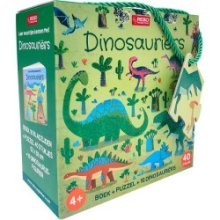 Rebo Dinosauriers - Livre-Puzzle - 10 figurines