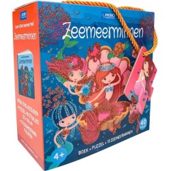 Rebo Zeemeerminnen - Boek-Puzzel - 10 figuren
