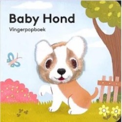 Vingerpopboekje - Baby hond voorleesboek hardcover 14 pagina's